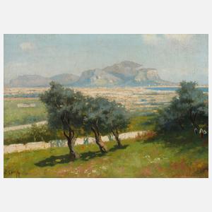 Erminio Kremp, Bei der Olivenernte vor Palermo