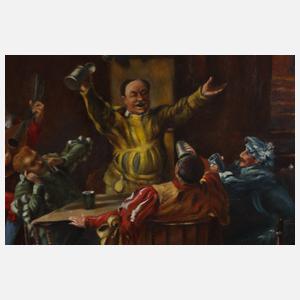 Ernst, Faust mit Mephisto in Auerbachs Keller