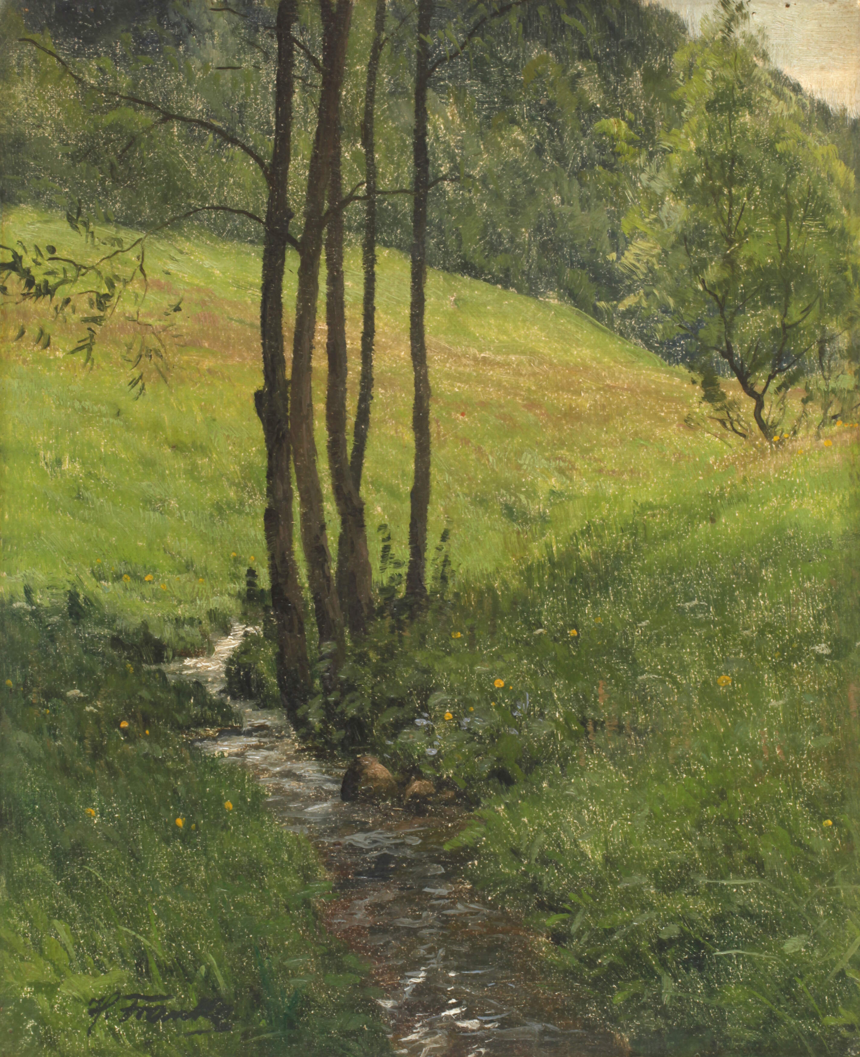 Hanny Franke, Sommerliche Bachlandschaft