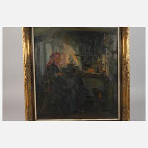 Gosen, Bäuerin am offenen Herd