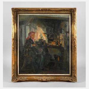 Gosen, Bäuerin am offenen Herd