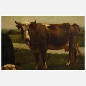 W. Gössler, Kühe an der Tränke