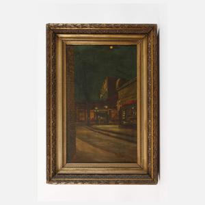 Franz Helfferich, attr., Nächtliche Straßenszene