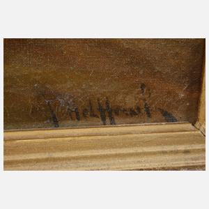 Franz Helfferich, attr., Nächtliche Straßenszene