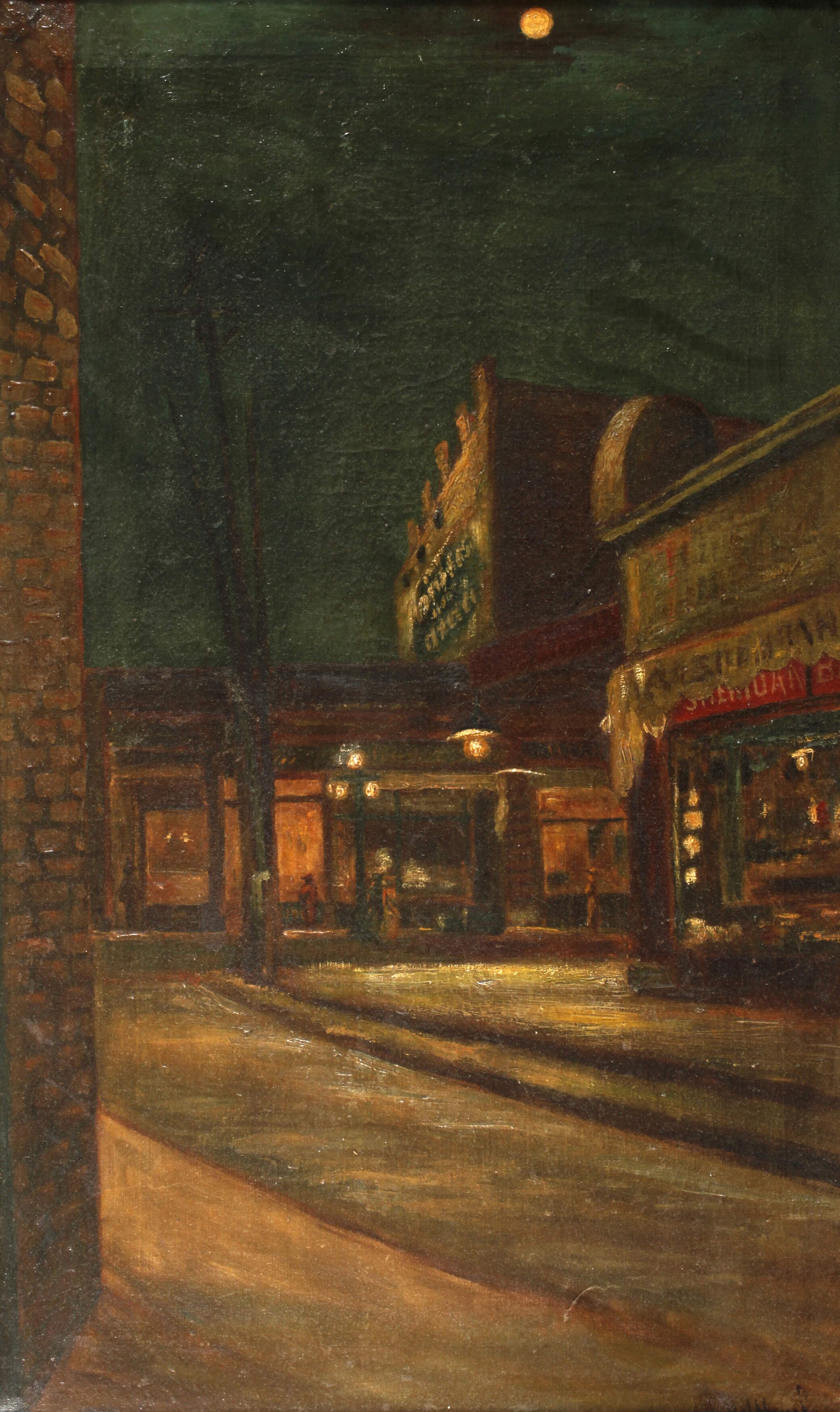 Franz Helfferich, attr., Nächtliche Straßenszene