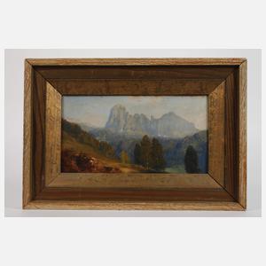 Anton Hlaváček, attr., Blick zur Langkofelgruppe