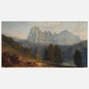 Anton Hlaváček, attr., Blick zur Langkofelgruppe