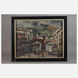 Arnold Hoffmann, attr., Mediterrane Stadtansicht