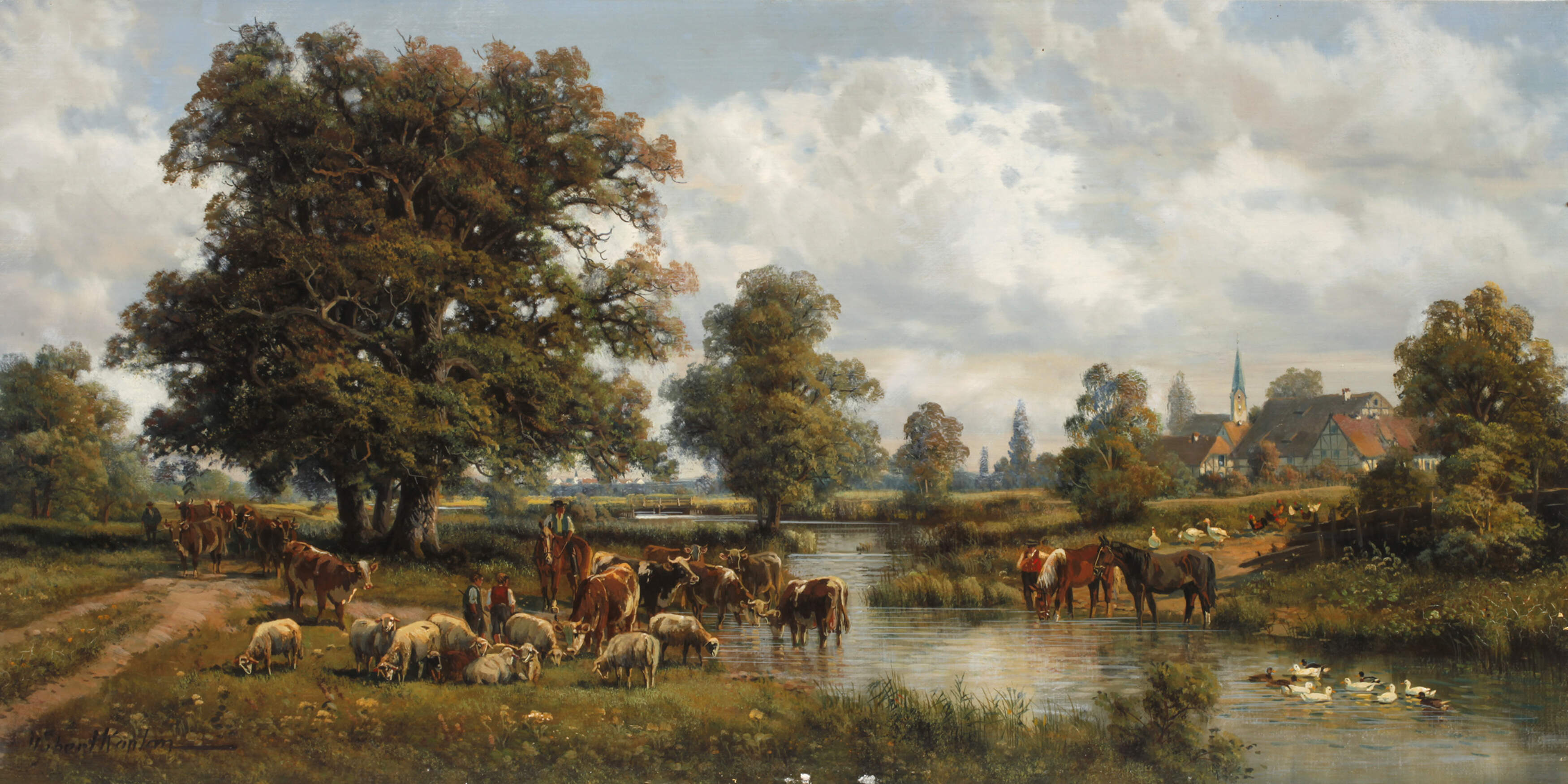 Hubert Kaplan, An der Tränke