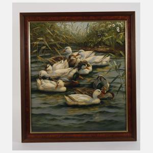 Hubert Kaplan, "Enten im Teich"