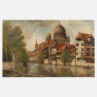 A. Köstel, Pegnitz mit Synagoge in Nürnberg111