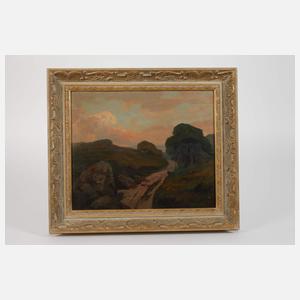 W. Kraus, Romantische Abendlandschaft