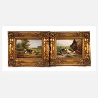 Jef Louis van Leemputten, attr., Paar Hühnerbilder111