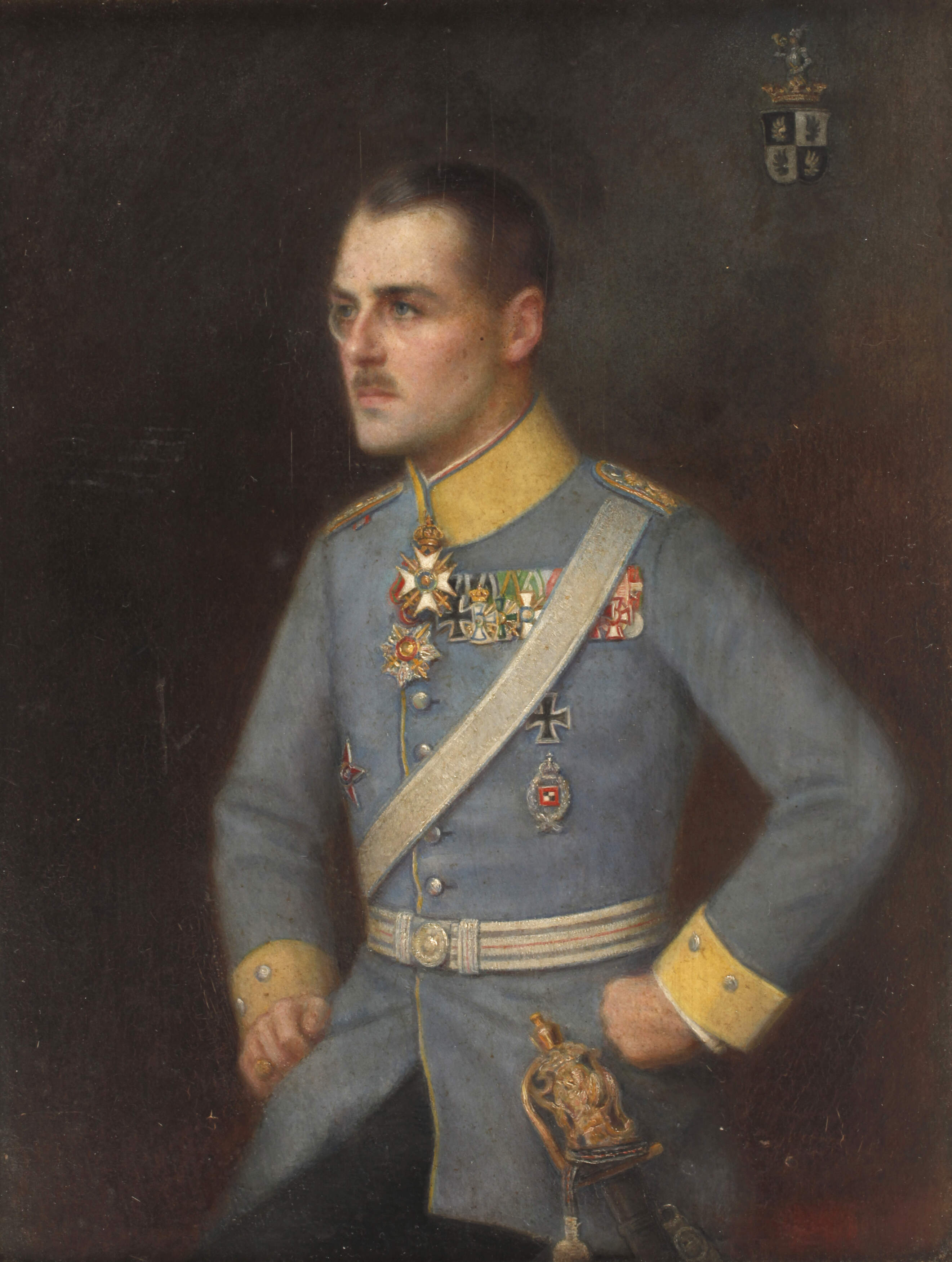 Eugen Mook, attr., Offiziersbildnis 1. Weltkrieg