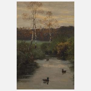 Peter Paul Müller, Enten auf dem Teich