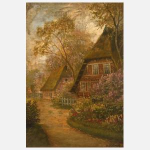 Marie Oesterley, Reetgedeckte Bauernhäuser