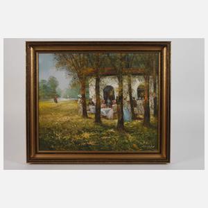 Madjid Rahnavard, Gesellschaft vorm Gartenlokal