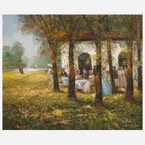 Madjid Rahnavard, Gesellschaft vorm Gartenlokal