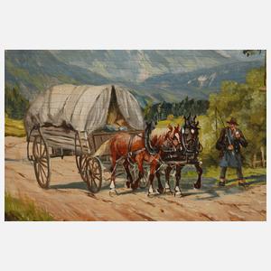 Karl Rohrhirsch, Planwagen auf der Landstraße