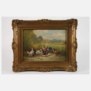 Alfred Schönian, Federvieh vor Gehöft