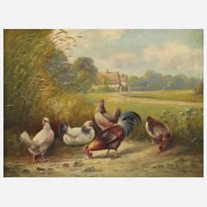 Alfred Schönian, Federvieh vor Gehöft