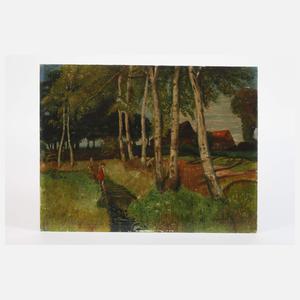 W. Thumann, Kinder am Moorgraben in Worpswede