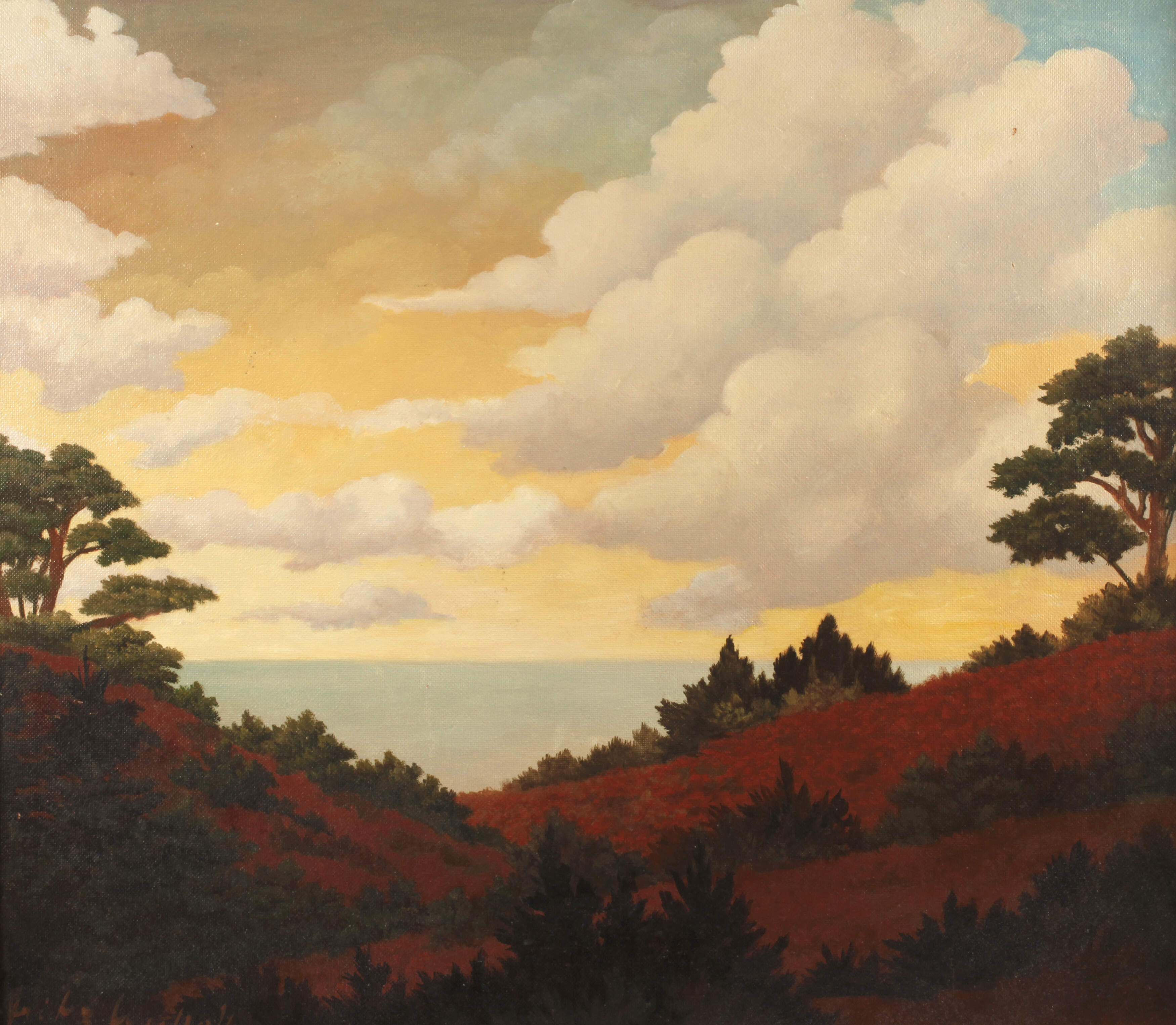 Fritz Uphoff, Ostseestrand im Sonnenuntergang