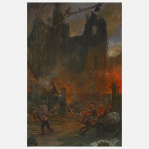 Martin Wiegand, attr., Gerettet aus brennender Stadt!