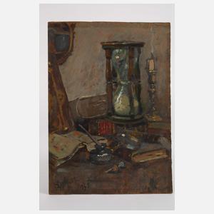 Vettore Zanetti-Zilla, Stillleben mit Sanduhr