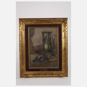 Vettore Zanetti-Zilla, Stillleben mit Sanduhr