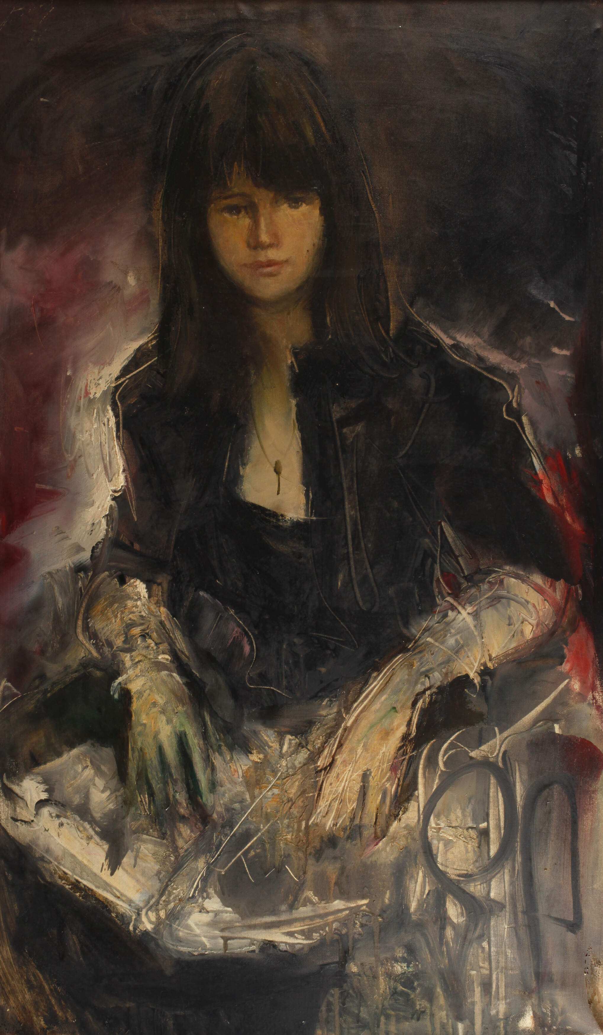 Friedrich von Bömches, "Portrait eines Mädchens"