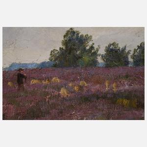 Adolf Glatte, Moorlandschaft mit blühender Heide