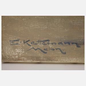 Erwin Kettemann, "Winterabend in Lech"