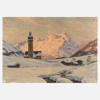 Erwin Kettemann, "Winterabend in Lech"111