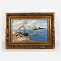 Georges Lapchine, Fischerboote vor Stadtkulisse111