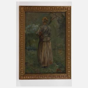 Hermann Pleuer, "Frau mit Rechen"