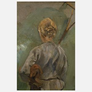 Hermann Pleuer, "Frau mit Rechen"