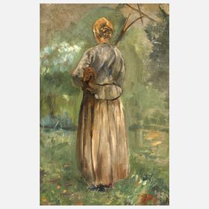 Hermann Pleuer, "Frau mit Rechen"