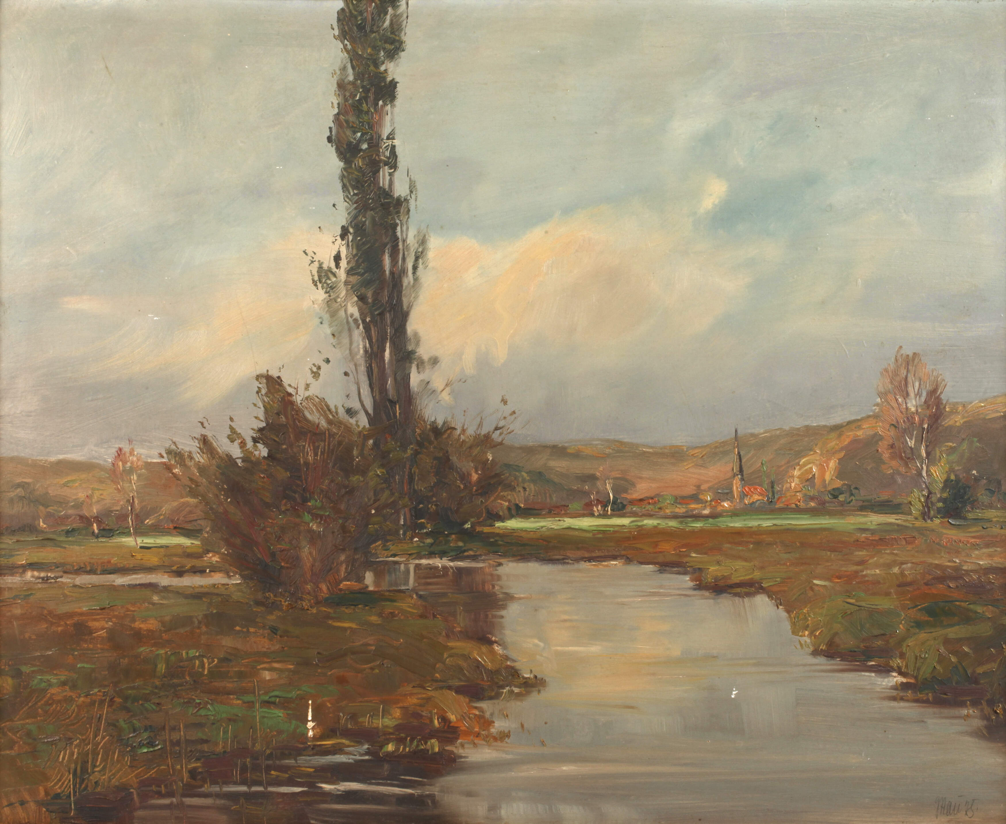 G. Rau, Sommerliche Flusslandschaft