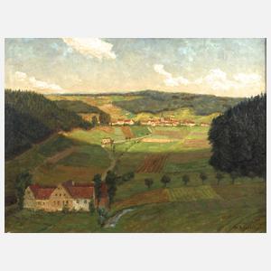 Willy Schaller, attr., "Fränkische Landschaft bei Nürnberg"