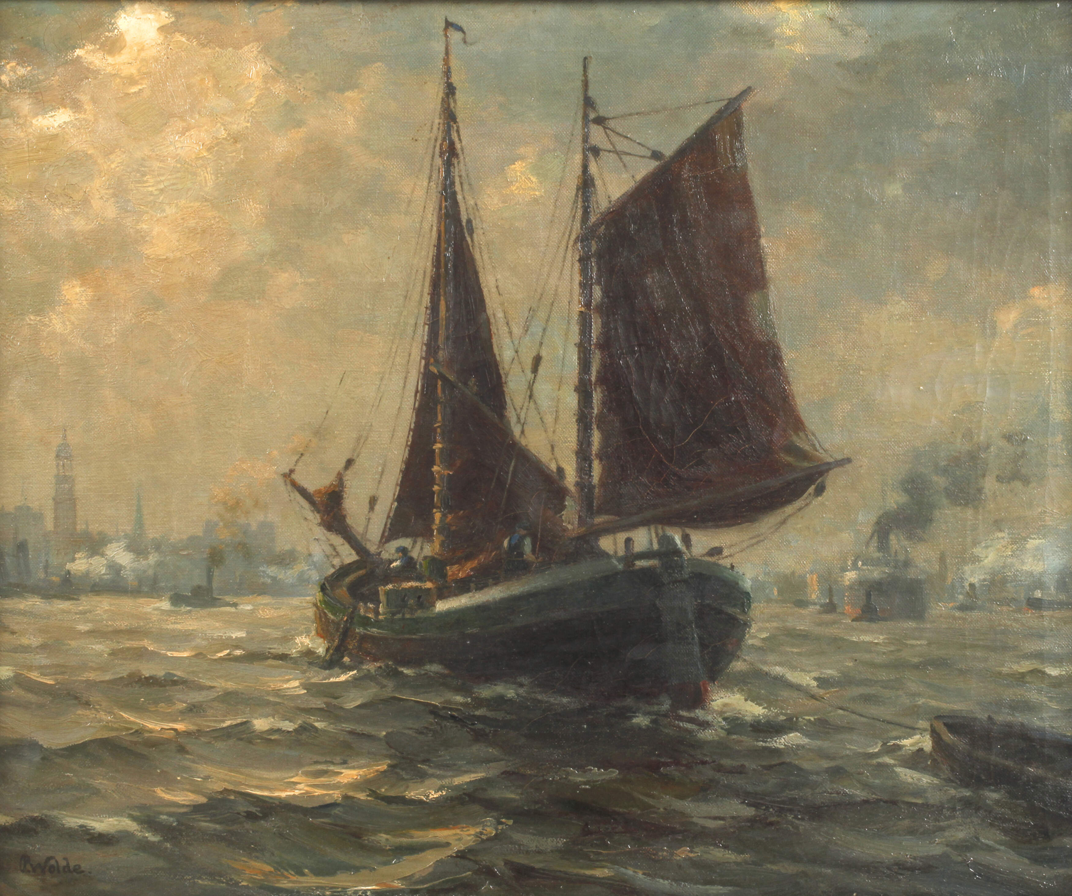 Paul Wolde, Segler im Hamburger Hafen