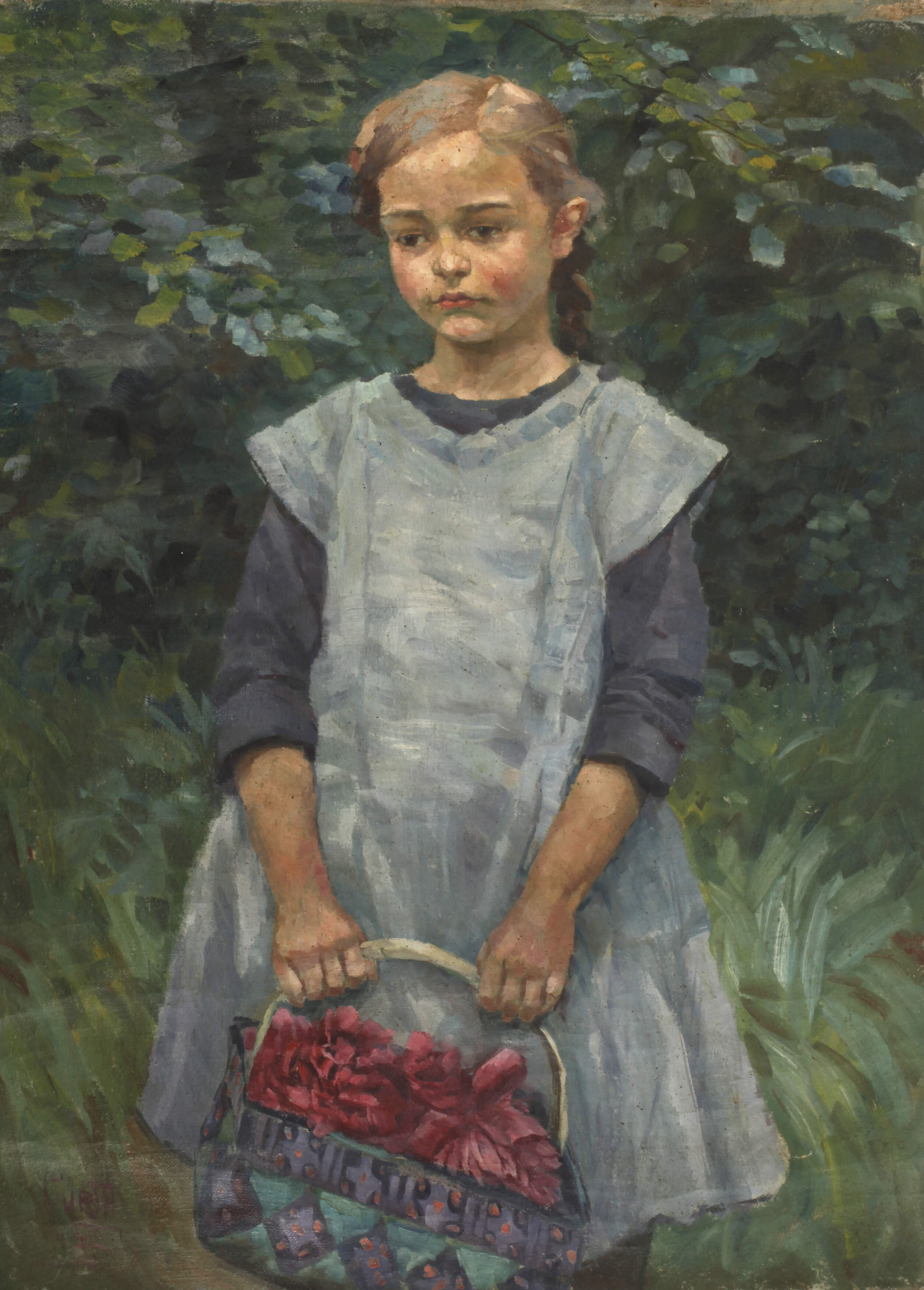 Das Mädchen mit dem Blumenkorb