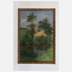 Spätsommerlandschaft mit Vogelbeerbaum