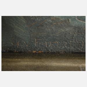 Gino von Finetti, attr., Gewitter über Burgruine