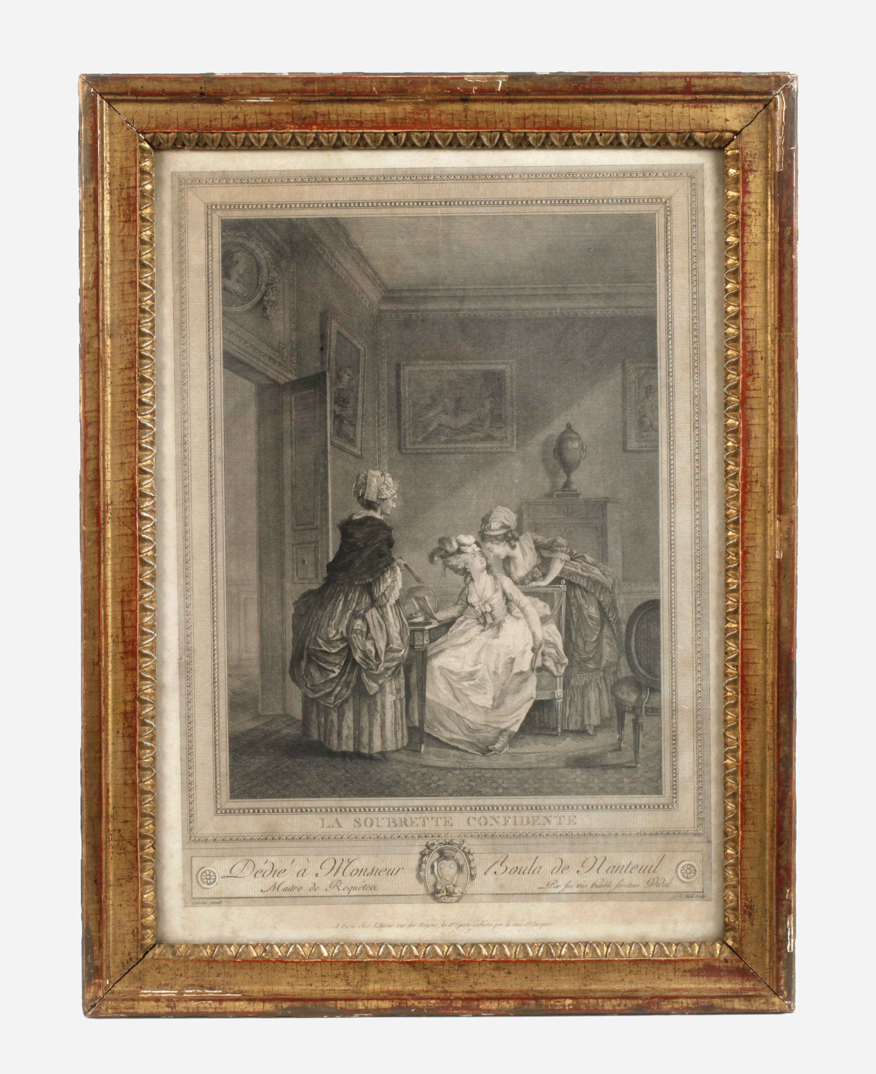 Klassizistischer Rahmen mit Kupferstich