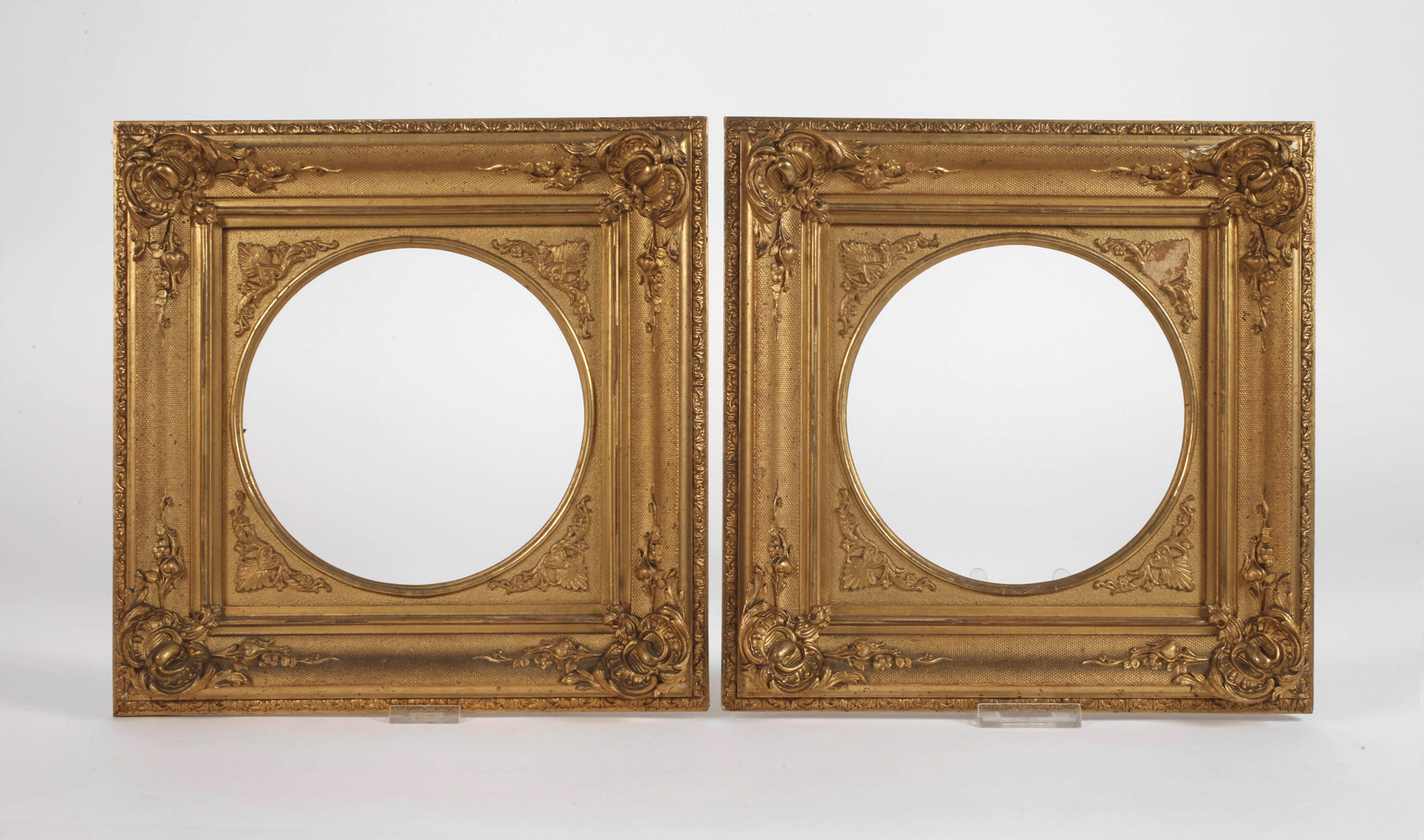 Paar Tondorahmen Spätbiedermeier