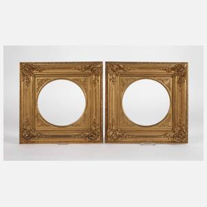 Paar Tondorahmen Spätbiedermeier