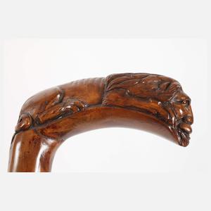 Geschnitzter Spazierstock
