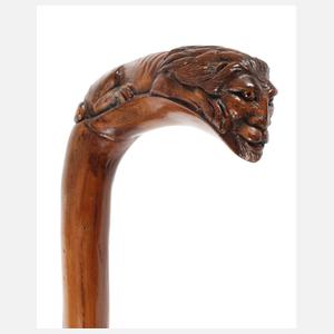 Geschnitzter Spazierstock