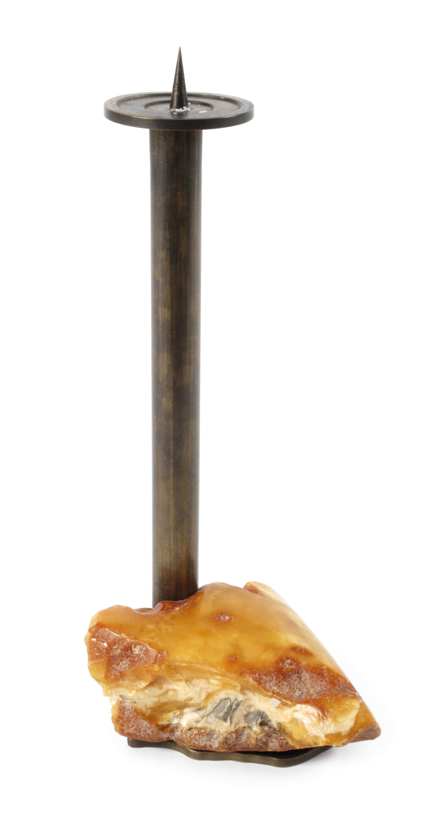 Kerzenständer mit Bernstein